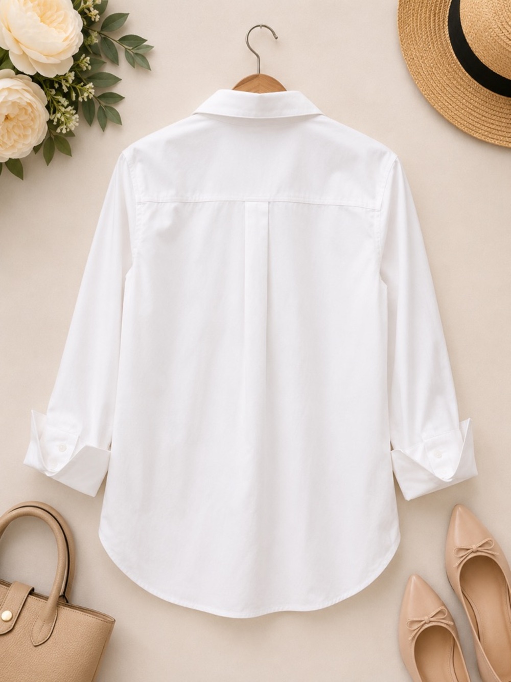 Chico’s No-Iron Chic Stretch White Button-Up Shirt Size 1 - Picture 3 of 4